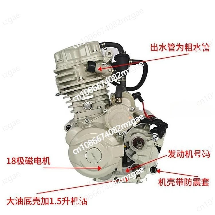 Motore universale per moto e triciclo Sistema di alimentazione raffreddato ad aria da 200 cc (compatibile con avviamento elettrico/piede)