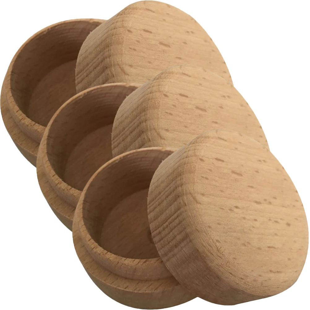 

3 Pcs Wooden Jewelry Box Vintage Ring Storage Natural Wood Case for Rings Earrings Gifts Small Ring Box Wedding Proposal