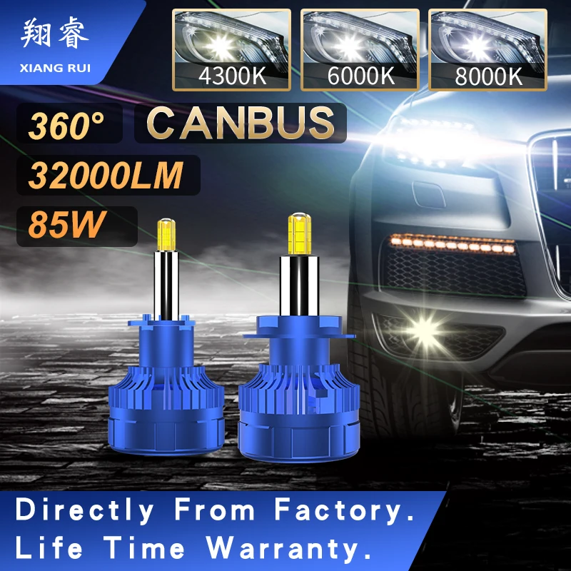Лампа Canbus 360 для автомобильных фар, 9005 к, 12 В, 24 В, 80 Вт, 9006 лм