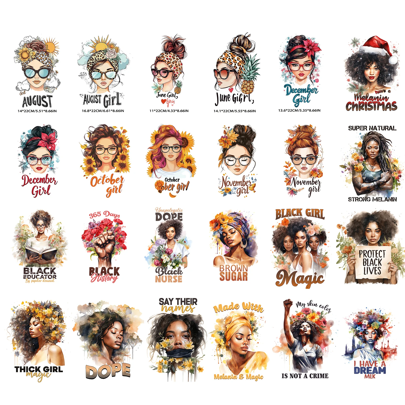 50 قطعة من ملصقات الفينيل لنقل الحرارة للفتيات لتي شيرت حديد على ملصقات الفينيل #1