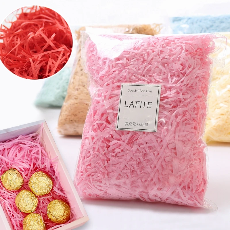 Colorful Shredded Crumpled Paper Candy Box Filling Material DIY Wedding Gifts Home Decoration Party Gift Wrap Filling Material