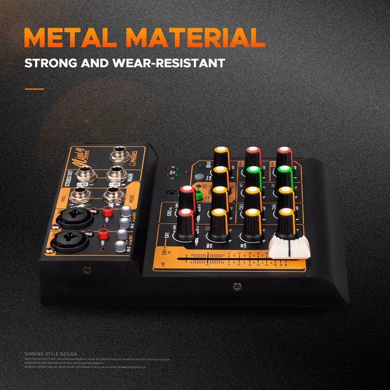 1Set Interface Dj Console Bluetooth 5.0 Otg Reverb 48V Geluidskaart Geschikt Voor Live Uitzending Pc Opname