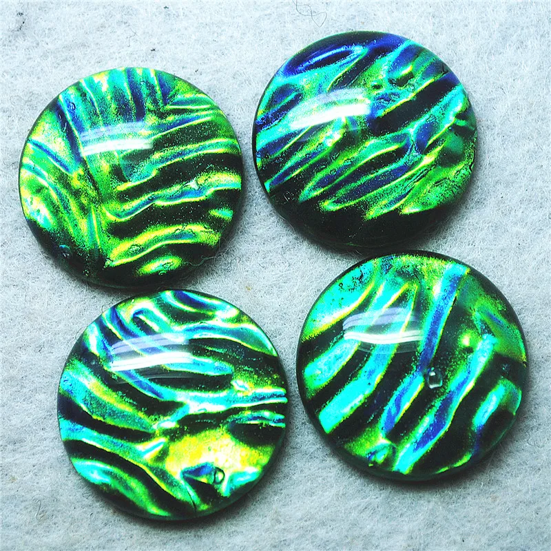 4PCS New Glass Cabochons Round Shape 28MM Loose Beads Cabs Good For Your Jewelry Designs Only Those Items