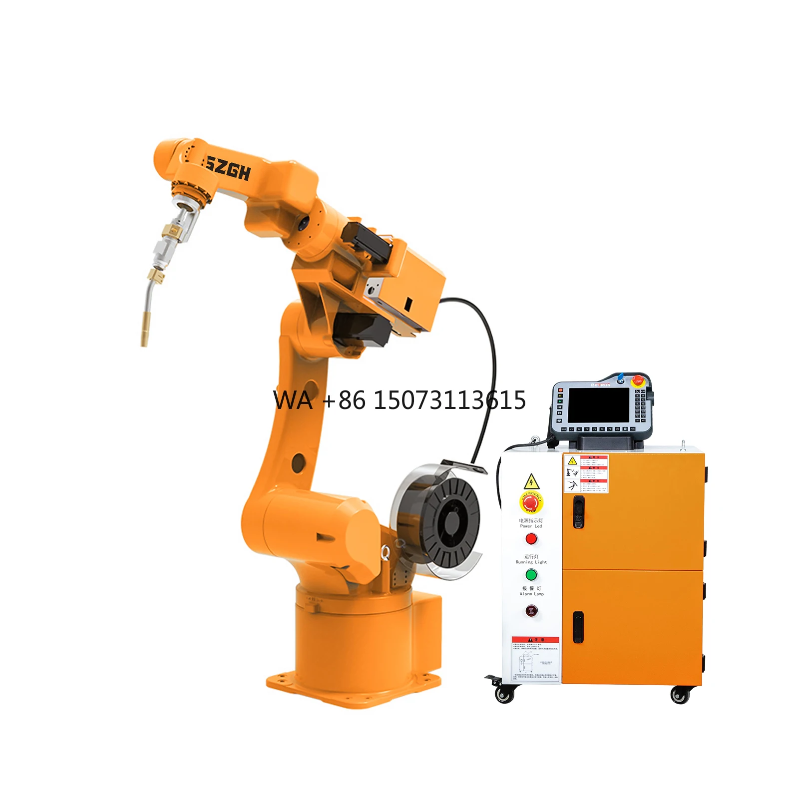 SZGH-HZ1500-B-6 6-Axis Welding Robot Arm MIG Welding Carbon Dioxide Gas Shielded Welding Metal Fabrication Pipeline