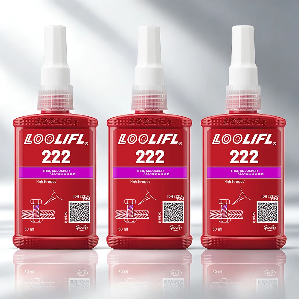222 High Strength Thread Locker High Temp Thread Lock Agent Anaerobic Seal Adhesive Prevent Bolt Loosening Vibration Resistant