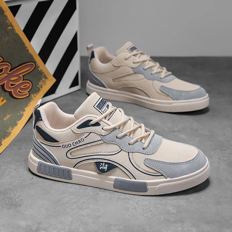 Übergrößen Herrenschuhe Frühling Casual Echte Mode Sportschuhe Herren Flache Sneaker Walkingschuhe