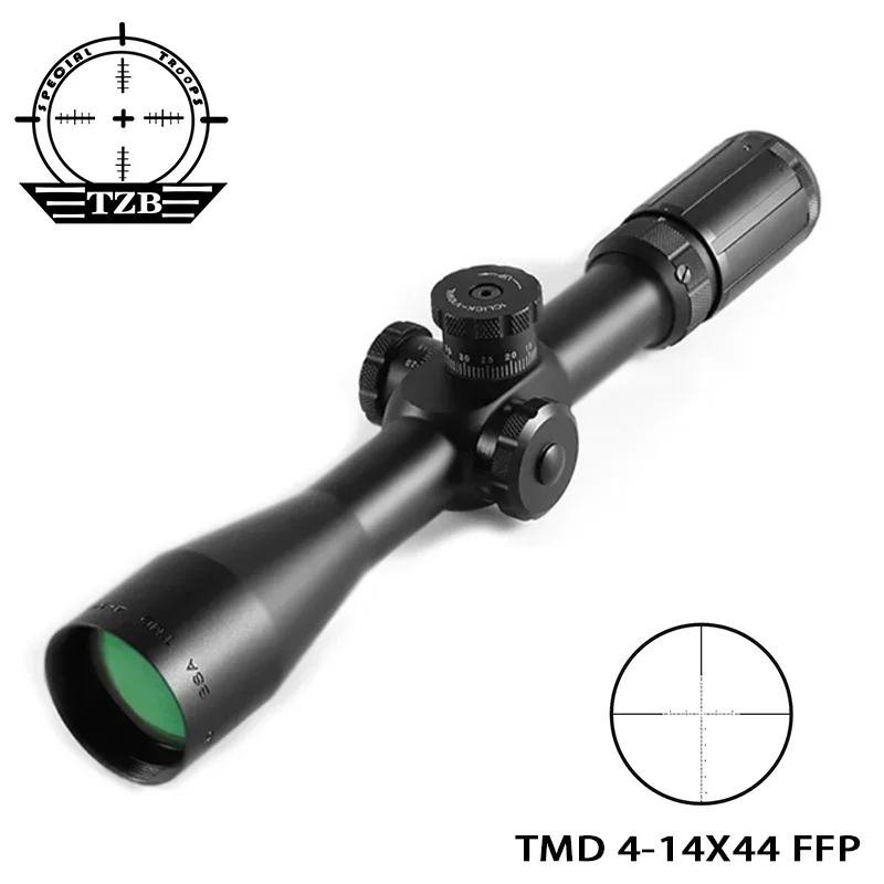 BSA TMD 4-14X44 FFP Hunting Scope First Focal Plane Riflescopes Tactical Glass Etched Reticle Optical Sights Fits .308