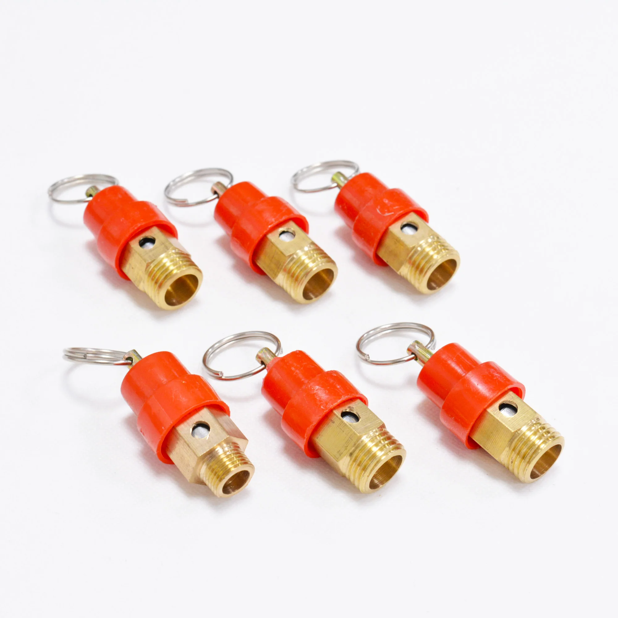 

6 PCS 1/4'' Thread Brass 1/3/4/5/6/7/8/10KG Air Compressor Safety Relief Valve Pressure Release Regulator For Pressure Piping