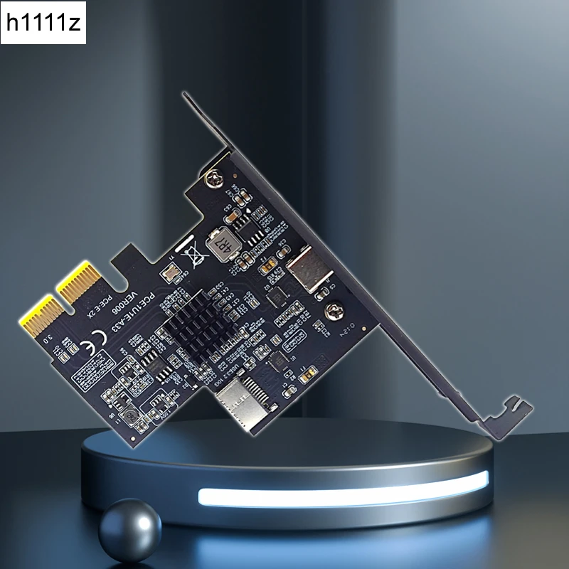 Karta rozszerzeń USB3.2 GEN2 10Gbps z chipem ASM3142 PCI Express X2 do Type-E + Type-C, adapter PCI-E do USB-C, karty rozszerzające do komputerów stacjonarnych — zdjęcie produktu 7