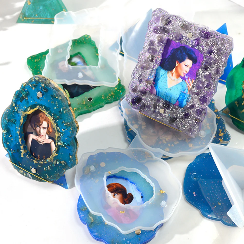 

Picture Diy Epoxy Silicone Frame Mold Resin Compatible Frame Making Tool Non-Stick Demoulding Casting Mould For Resin Pigment