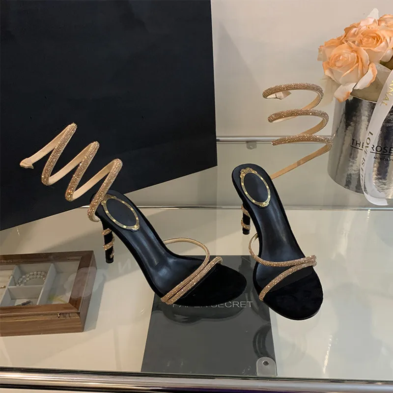 Summer Sexy Narrow Band Ankle  – Rhinestone Sandal Women recenzja i cena