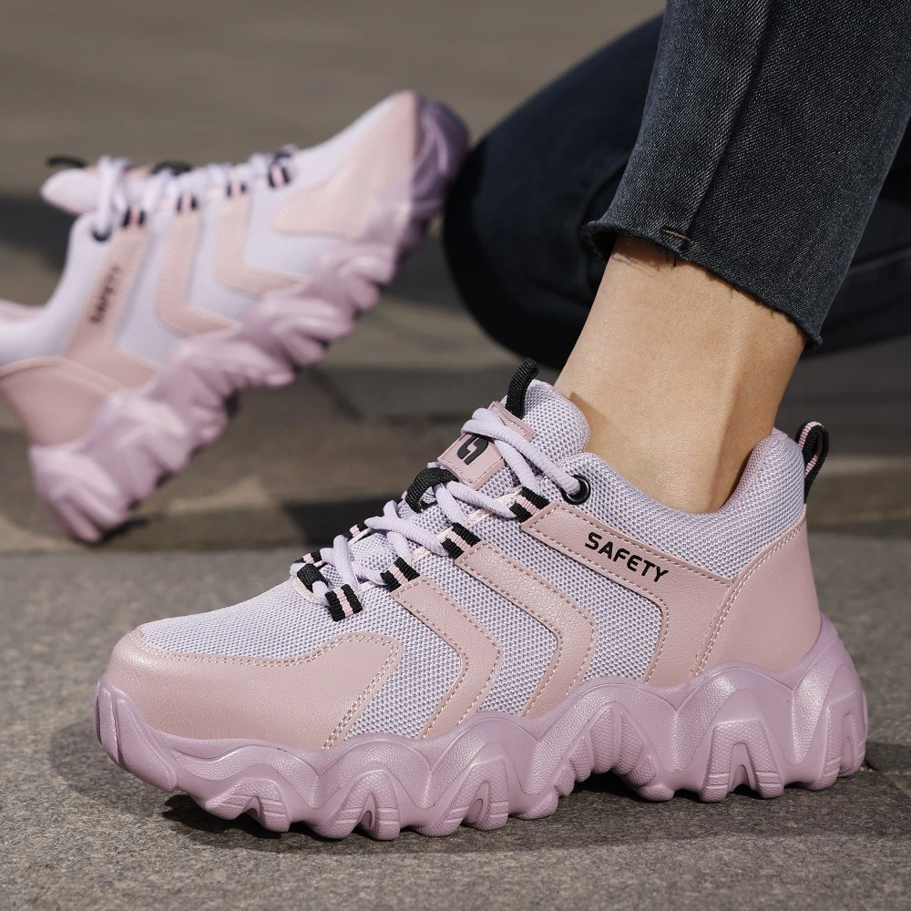 Spring New Labor Insurance Shoes Women's Velvet, Lightweight, Safe, Anti-smashing, Anti-piercing, Comfortable Steel Bag Head