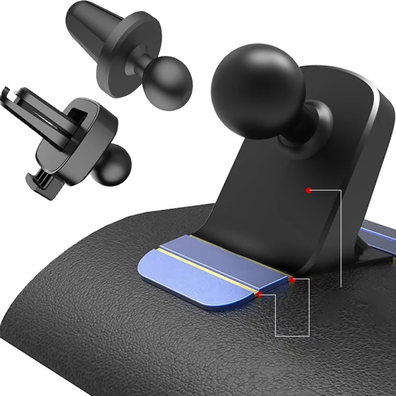 Car Charger Phone Holder Air Vent Clip Rotating Universal Car Air Outlet Clip Bracket Base Ball Head For Gravity Phone Holder