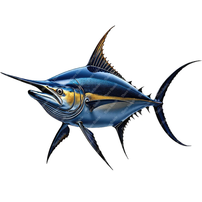 ثلاثة راتلز CC135 التونة الكرتون الجدار ملصق للديكور المنزل الصيد والعتاد ملصق جسم السيارة #3