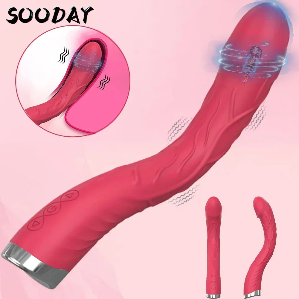 Long Vibrator Dildo Sex Toys for Women Powerful Vibro Magic Wand Clitoris and G Spot Stimulator Female Masturbation Adult Goods