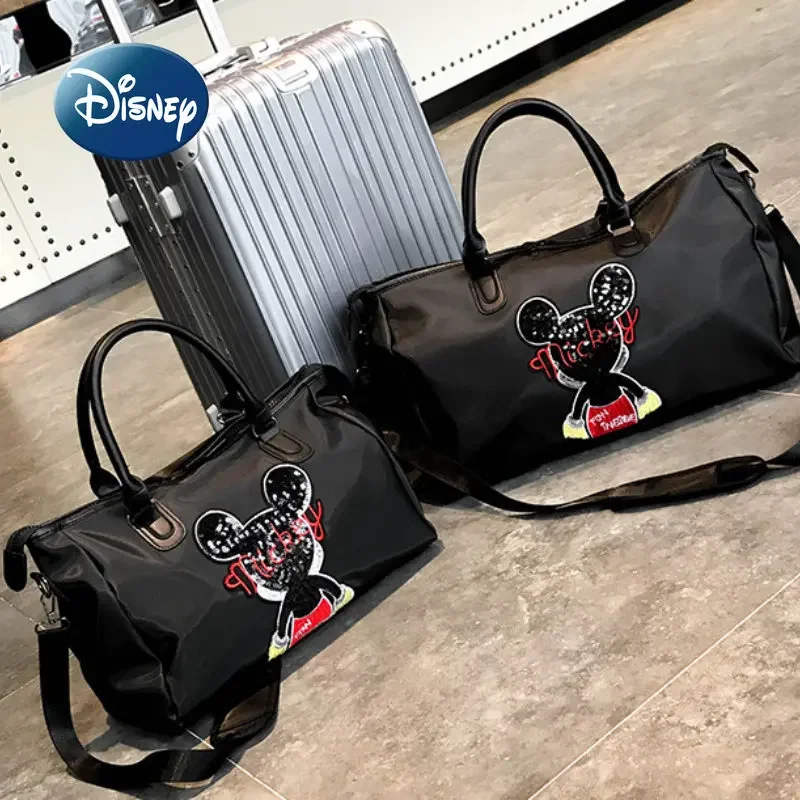 

Disney Mickey New Travel Handbag Luxury Brand Portable Women's Travel Handbag Cartoon Fashion Women's Travel Bag Large Capacity