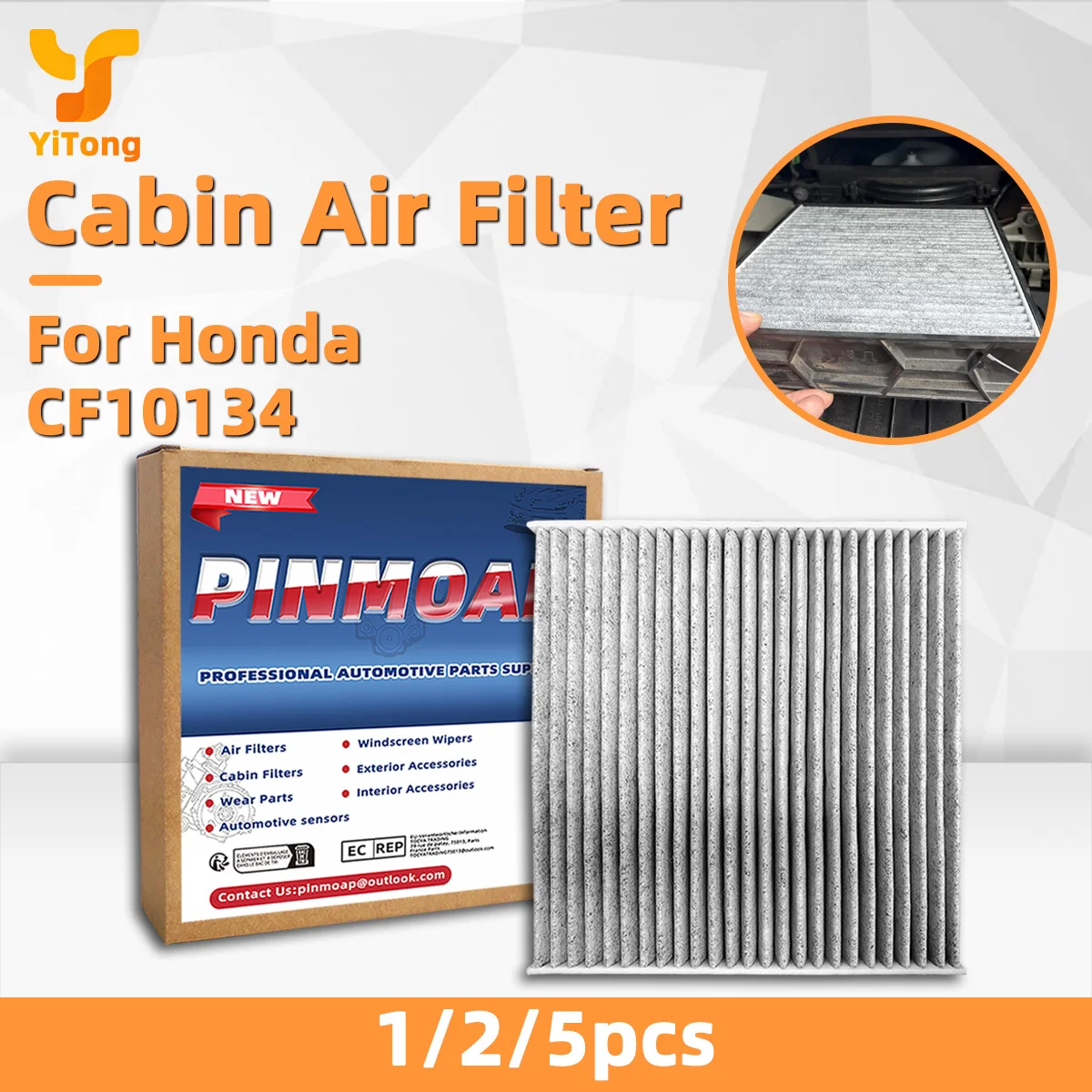 Yitong CF10134 Anti Bacterial Mold Proof Car Cabin Air Filter Fit For HONDA CIVIC CROSSTOUR CR-V PILOT, 68079487AA, 68079487AB