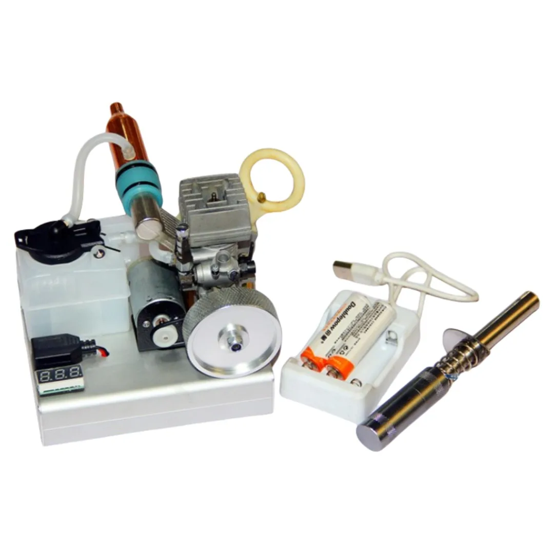 SC12 Methanol Generator Set 12 stage Two stroke Metal Engine Pull-start Starter Base Model Ornament Mini Precisio Engine Kit Toy