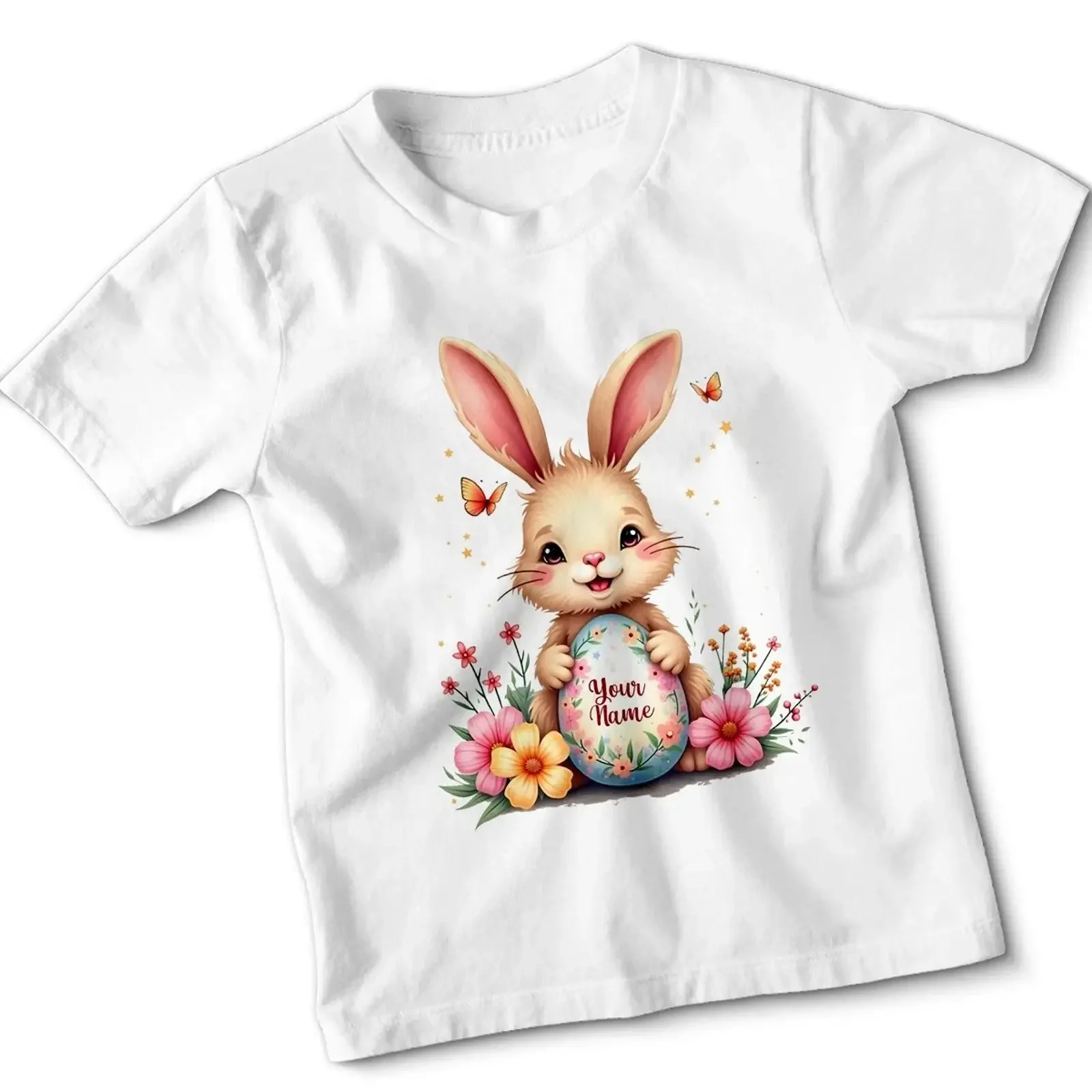 Süßes T Shirt Osterhase Mädchen personalisiert Geschenk für Tochter ED vintage Washed Versatile Top For Everyday Wear Stylish
