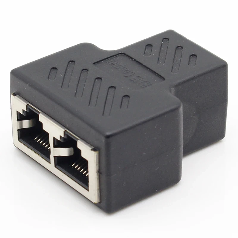 1 Stück 1 bis 2 Wege RJ45 LAN Ethernet Netzwerkkabel Buchse Splitter Stecker Adapter