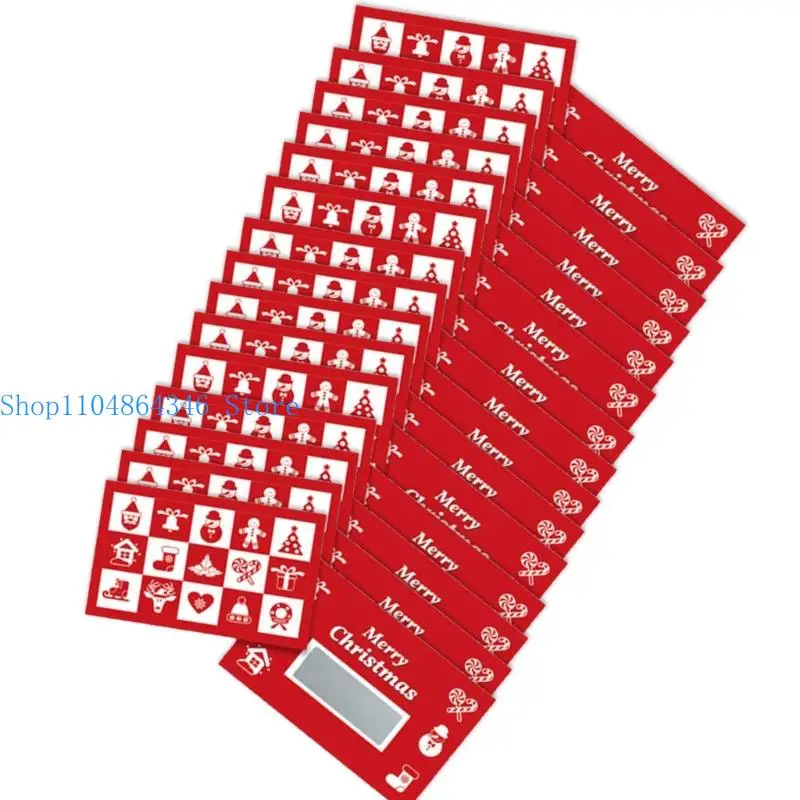 5asd 30Pcs Handmade Scratch Off Coupon Cards Christmas Prizes Card for Birthday Wedding Holiday Parties Festival Celebration