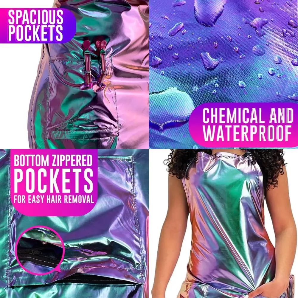 

Stylish Aurora Salon Apron with Durable, Water-Resistant Fabric, Zippered Pockets, and Adjustable Neck