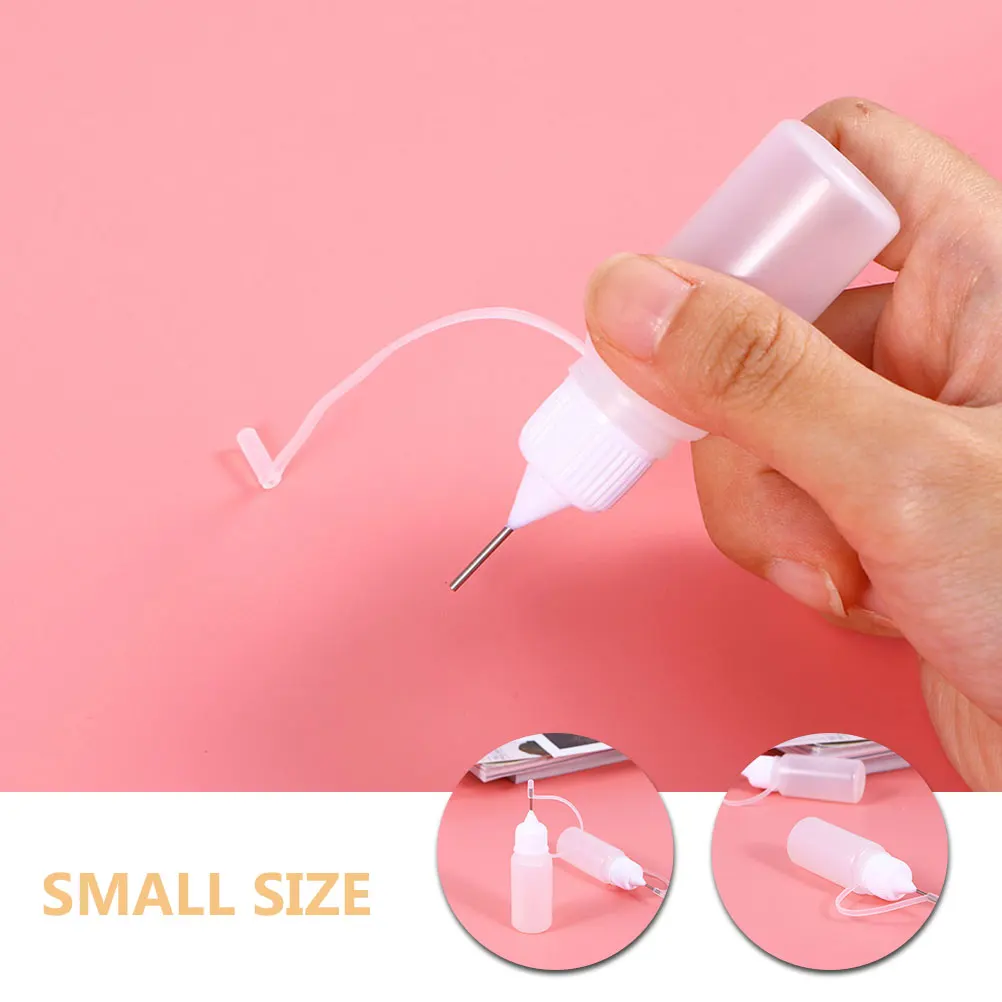 

10pcs Pinhole Addition Bottle Glue Applicator Needle Tip Squeeze Fine Dispenser Lab Craft Projects Paint Glue Liquids