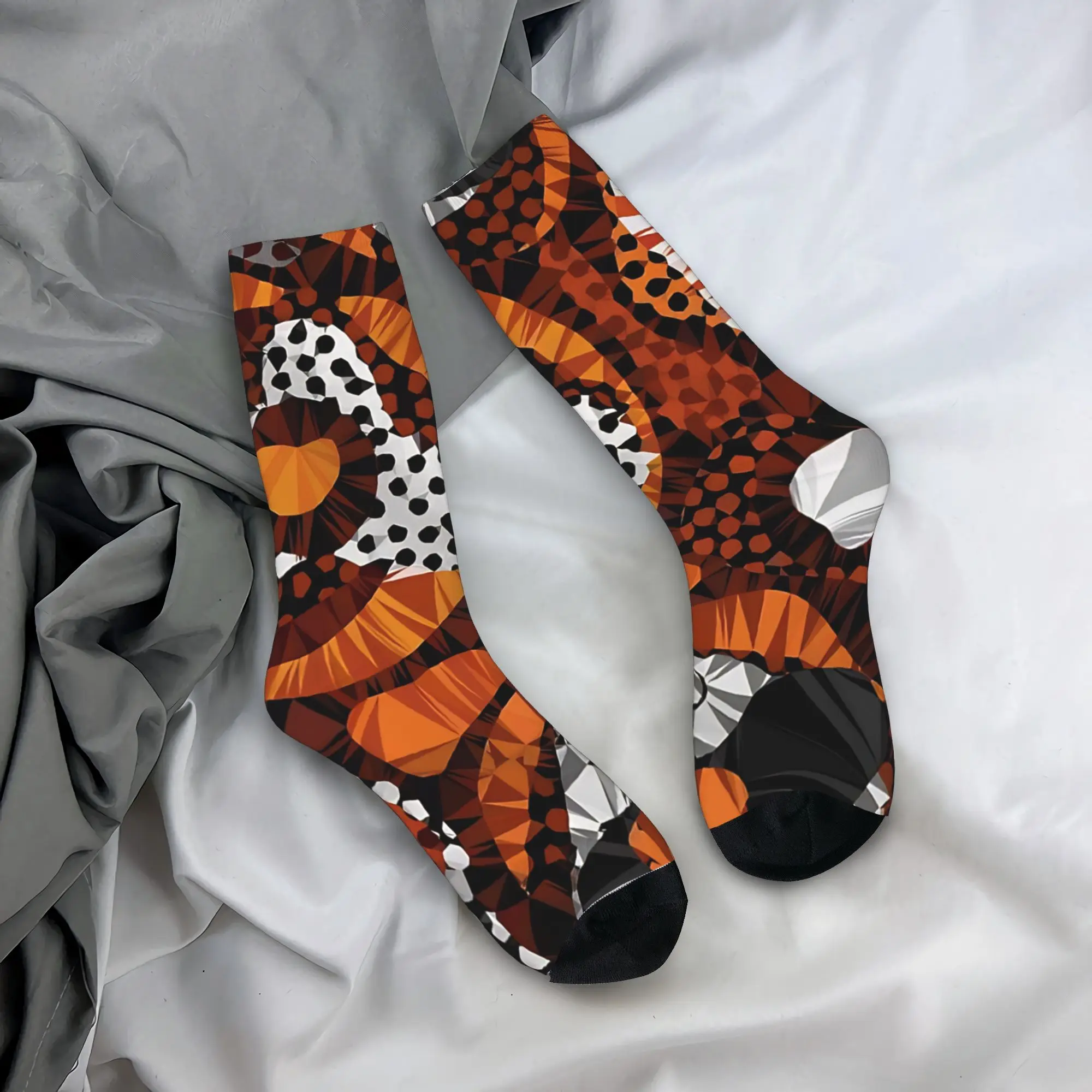 African Tribal Abstract Low Poly Geometric Triangles Stockings Men  Socks Soft Fashion Socks Autumn Anti Skid Printed Socks Gift
