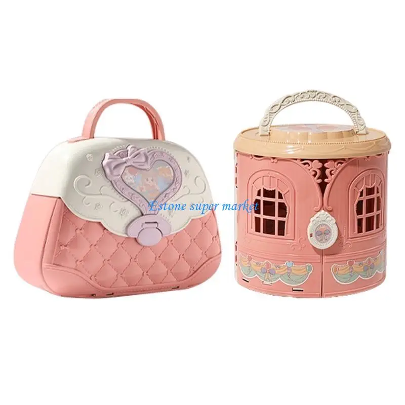 090B Plastica Castello fai-da-te Villa in borse da carry-a-home set per casa delle borse