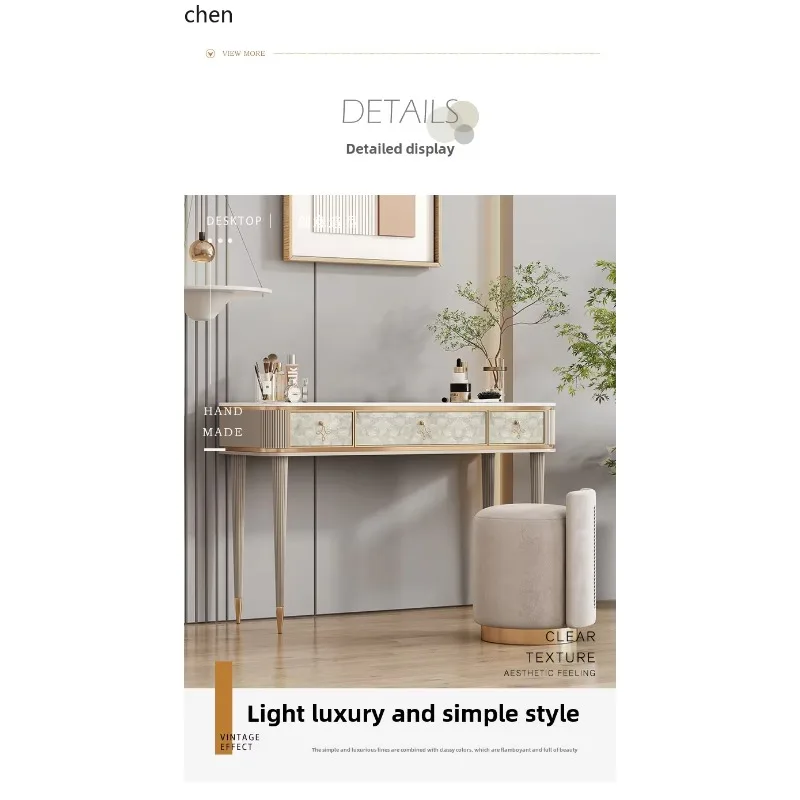 GZ-30  solid wood dresser modern simple bedroom high sense solid wood slate shell with mirror