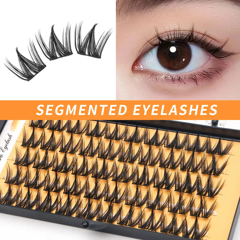 Grafting World High Volume Dog Series Dense False Eyelashes Natural Extend Manga Realistic Segmented Lazy Three-Part Set