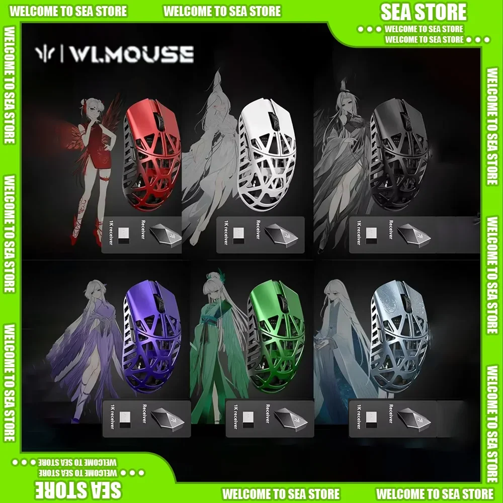 Wanling WLmouse Beast X Max Mouse Tri Mode Ergonomics Paw3950 Bluetooth Wireless Gaming Mouse Pc Gamer Accessory Custom Gift