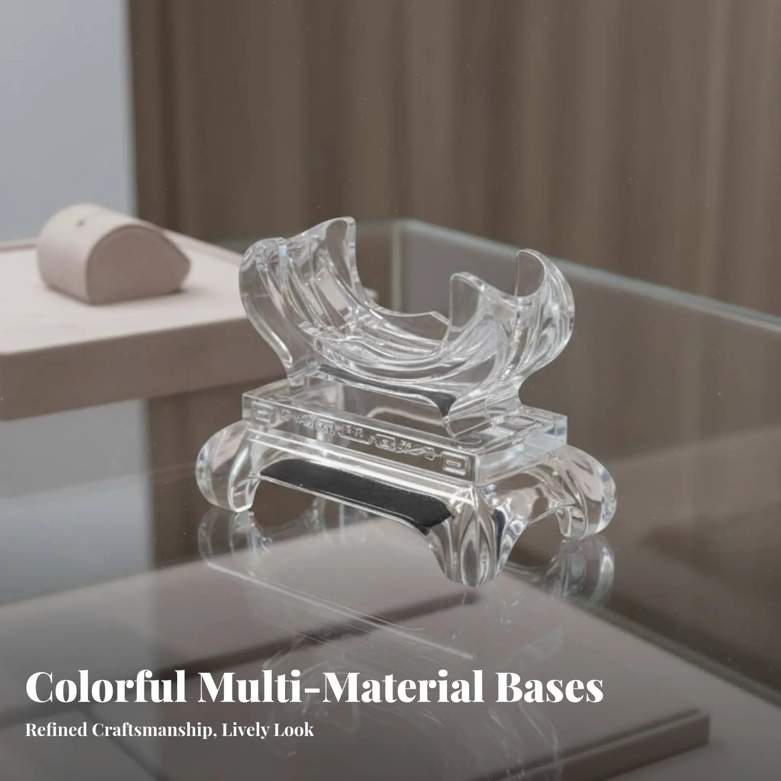 

Bangle Display Stand Stable Base Acrylic Bracelet Display Stand Transparent Bangle Rack Elegant & Modern Look for Photographers