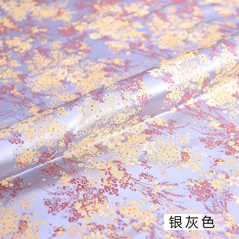 250*75cm Brocade Satin Fabric Beautiful Dress Fabric Material for Making Cheongsam and Kimono Cloth