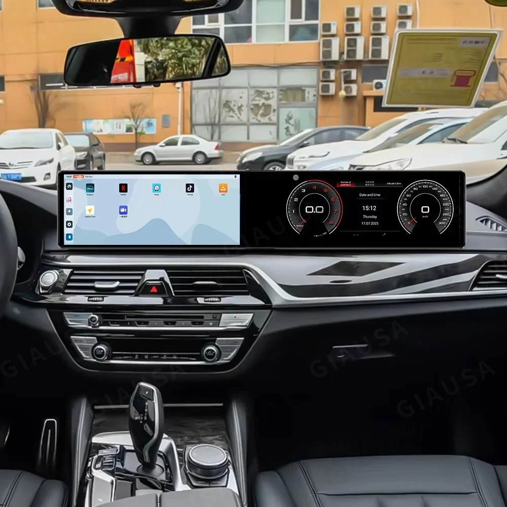 Dual Screen Android Screen Car Radio For BMW 5 G30 G31 6 6GT G32 2017-2019 Carplay Multimedia Player GPS Navigation Head Unit
