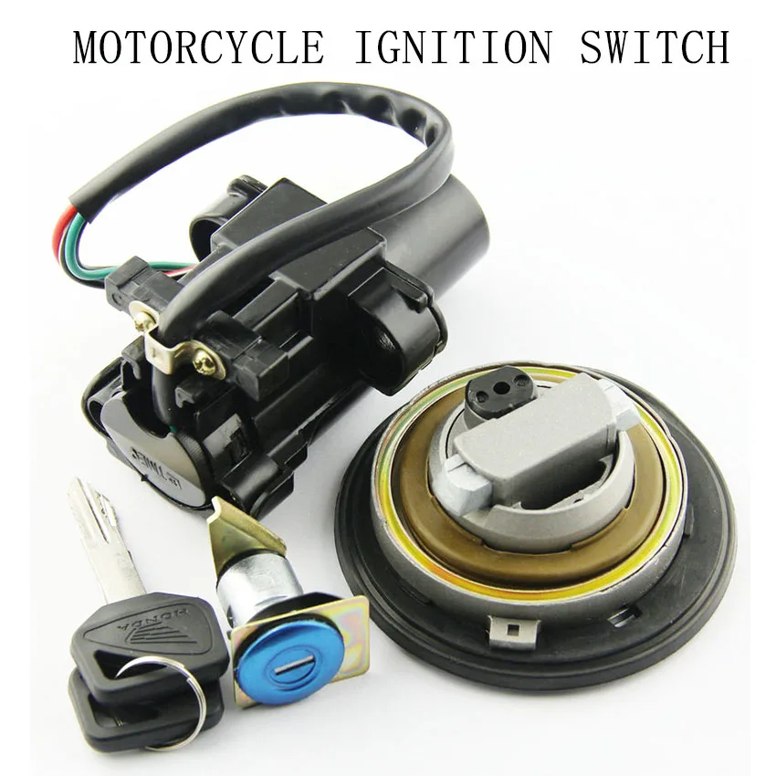 Motorcycle Ignition Switch Helmet Steering Seat Lock Fuel Cap Set For Honda CB250 Hornet FMX650 2005-2006 Motorbike Accessories