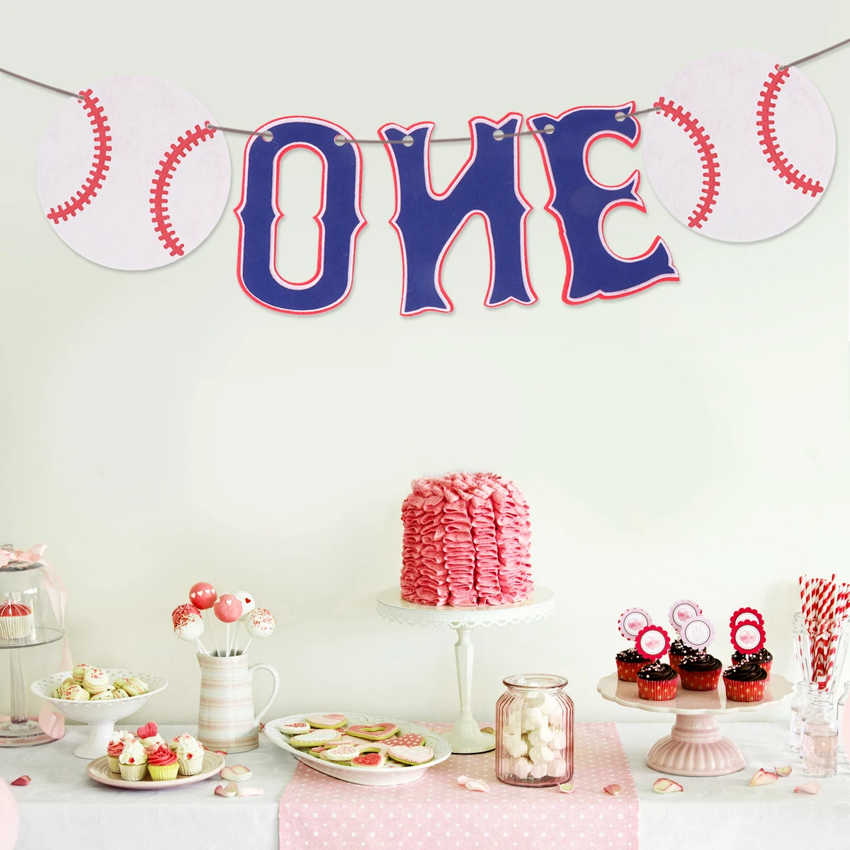 

Baseball Theme Garland Hanging Banner Decorative Party Decoration Home Bar Window One Letter Pattern Lightweight Premium