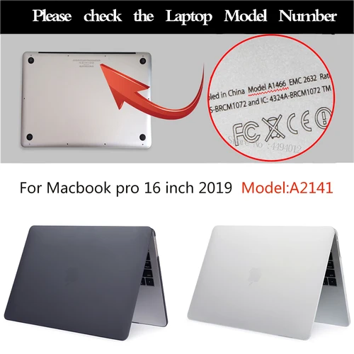 Imagen 2 del producto Fundas transparentes de PVC para portátil MacBook Pro 16, funda mate para Pro16 modelo A2141, funda de protección térmica para 2019 Pro16