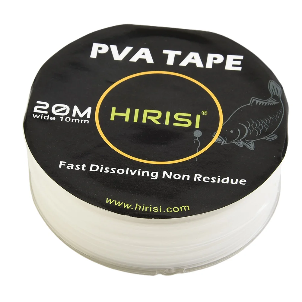 Water Soluble Film PVA Bait String PVA Tape Hydrosol Terminal Tackle 10mm/0.39inch 10mmX25m Fishing High Quality