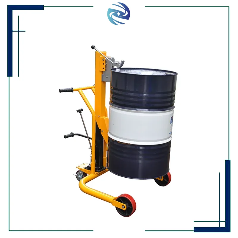 Affordable Steel Drum Transport Solution Hydraulic Drum Truck With Foot Pump 300kg Capacity Factory Direct