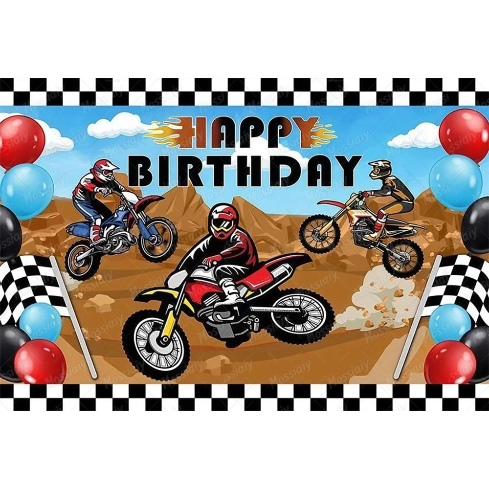 Animation Car Racing Themed Baby 1st Birthday Photography Backgrounds Party Decor Photo Photographic Backdrop Kids Studio Shoots view 3