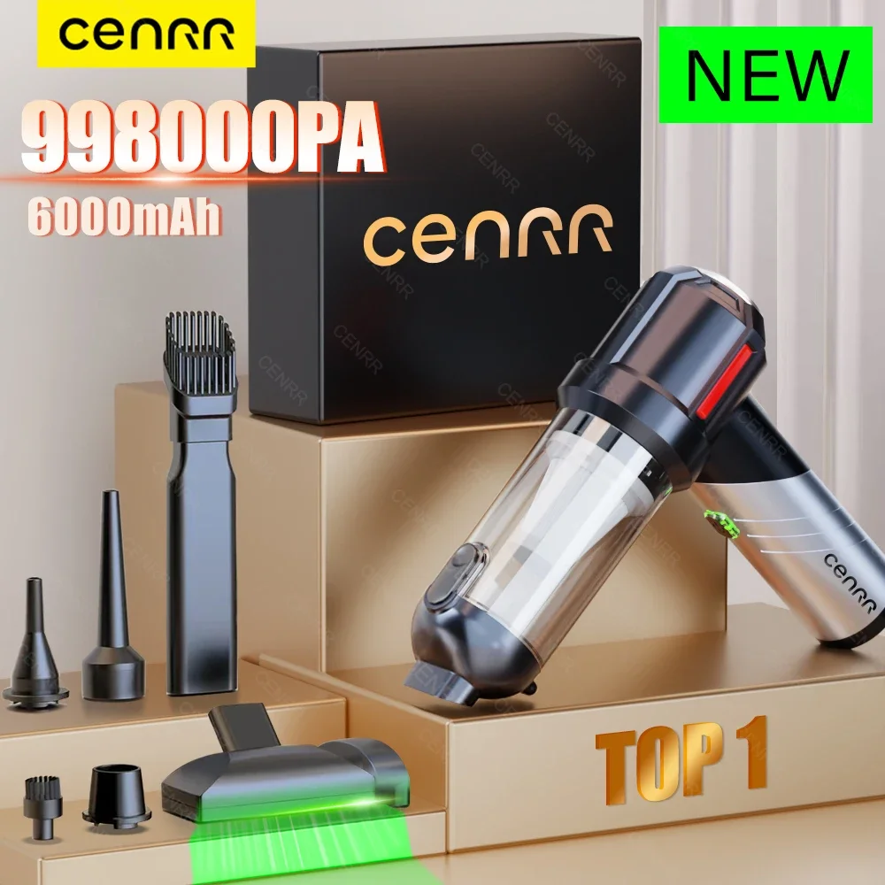 CENRR 998000PA Powerful Vacuum Cleaner Mini Cordless Portable Car Vacuum Cleaner for Home Appliance Handheld Blower Car Cleaner