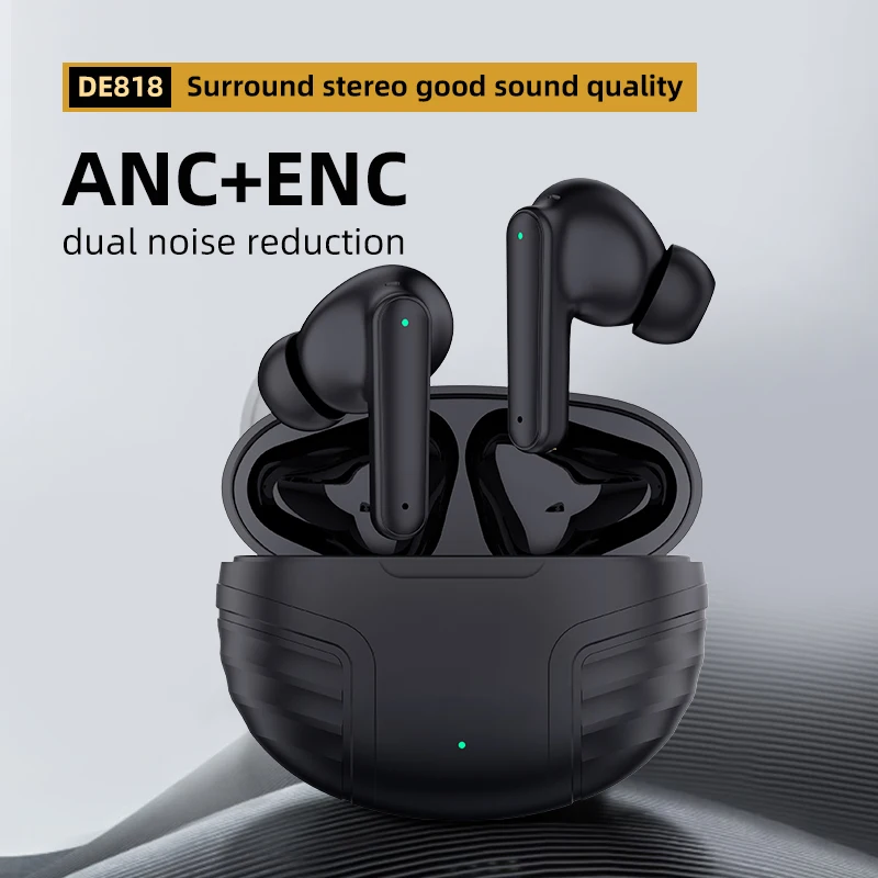 

ANC Wireless Earphones Bluetooth 5.3 TWS ANC Noise Cancellation Headphone 4 Mics ENC Headset in-Ear Handfree Earbuadset Earbuds