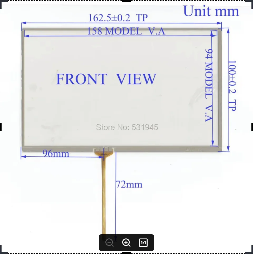 ZhiYuSun 162*100  162mm* 100mm 7 inch Gps Touch Screen Digitizer Free shipping 4 line resistor Touch Screen handwritten General