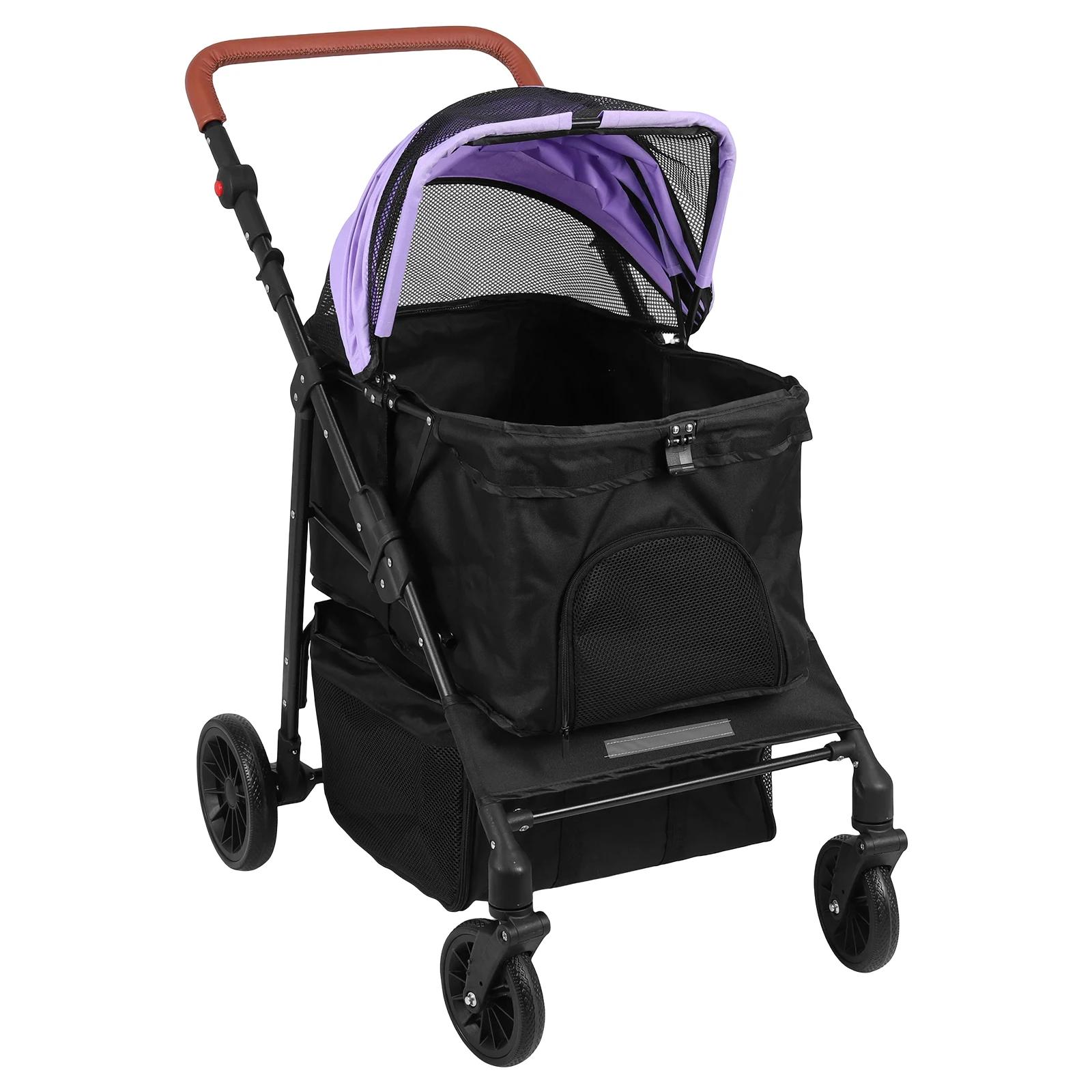 

Коляска для собак Smooth-Ride с вседорожными колесами 360° ° Коляска-трансформер для щенков и кошек с регулируемой ручкой для маленьких и средних собак и кошек