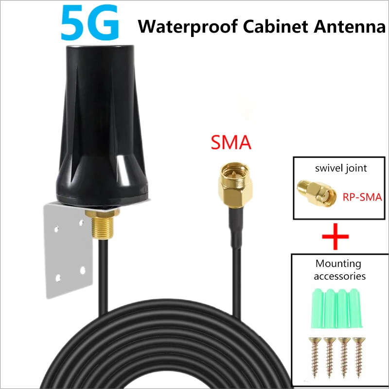 5G Antenna 50W 4GNB Module Cabinet Waterproof Antenna Charging Pile 2.4GWiFi Intelligent Terminal Antenna Including Accessories