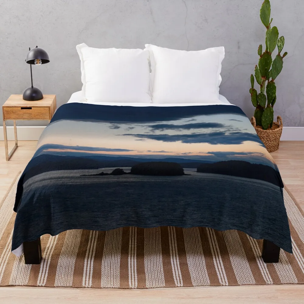 Scenic Evening Light Landscape Alaska Throw Blanket Comforter Luxury Brand Bed linens Luxury St Blankets