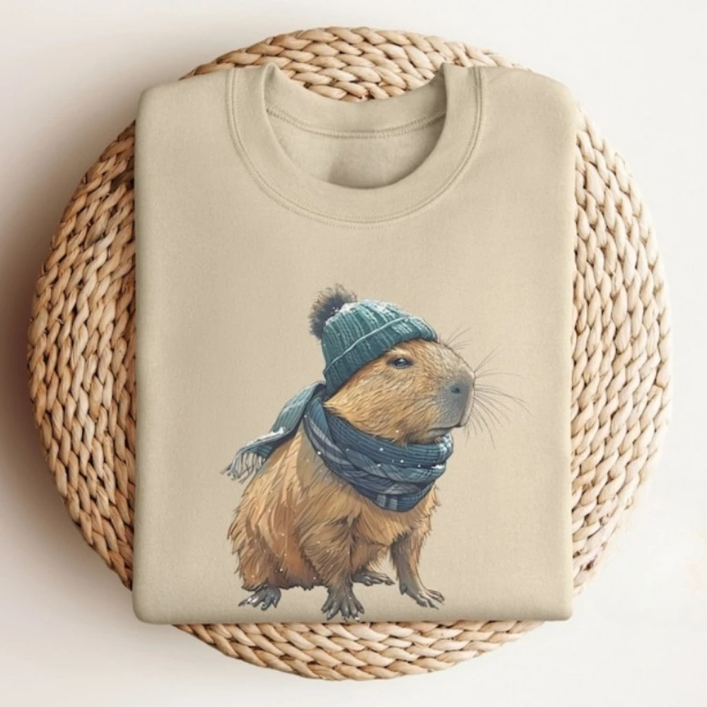 كابيبارا تي شيرت جرافيك كابيبارا Crewneck مضحك كابيبارا بلايز للجنسين النساء الرجال تي شيرت الشارع الشهير جديد وصول الجمالية تيز #1