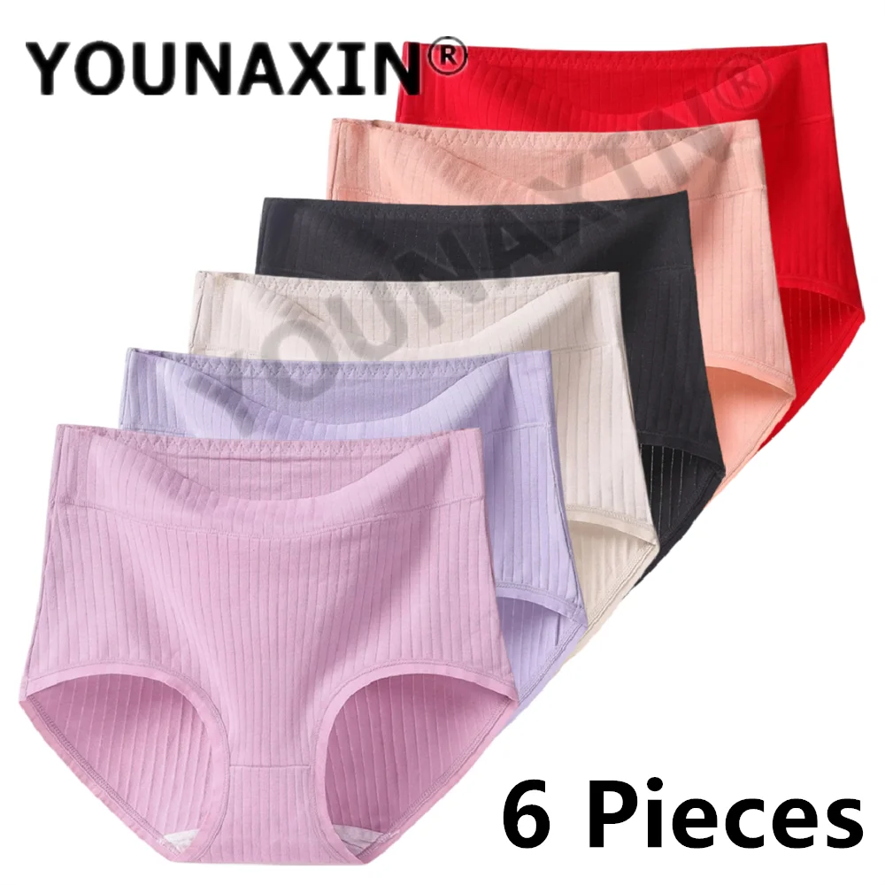 6 Pieces Women's Big Size Briefs Cotton Girl's Undies Sexy Underwear Large Panties Ladies Underpants XL 2XL 3XL 4XL 5XL 6XL