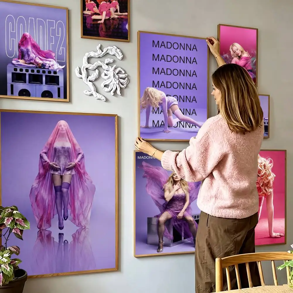 M-Madonna Confessions II 2 Throw  Poster High Quality Dorm Living Room Aesthetic Wall Decoration Painting Stickers Gift